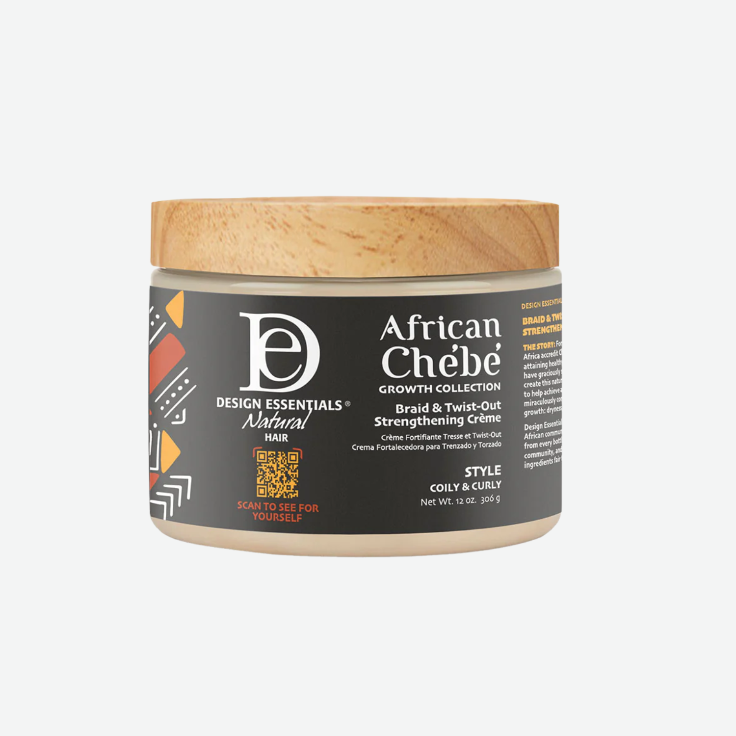 Design Essentials African Chebe Braid & Twist Out Strengthening Creme 12oz
