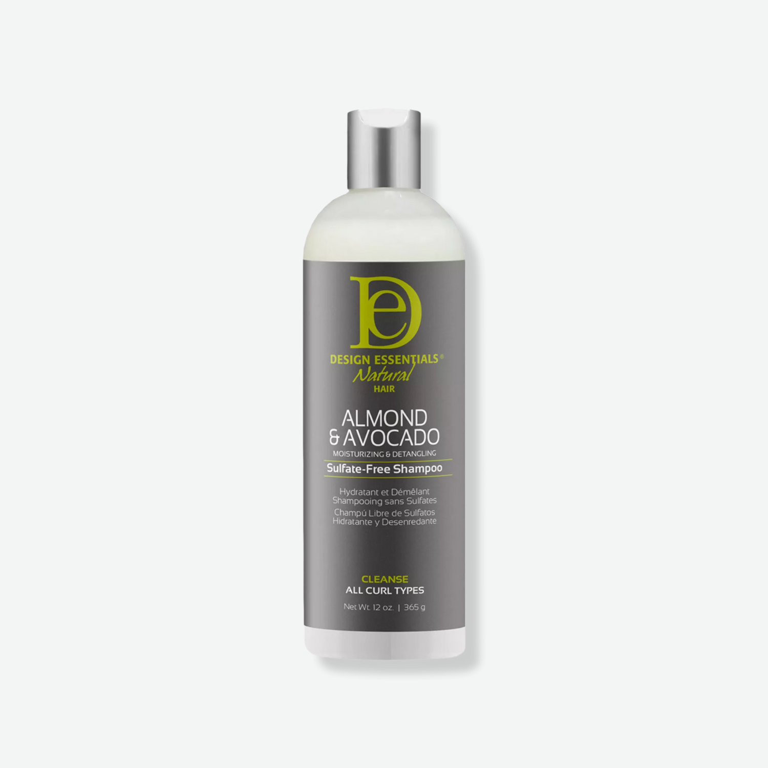 Design Essentials Almond & Avocado Moisturizing & Detangling Sulfate-Free Shampoo – 6 oz / 12 oz