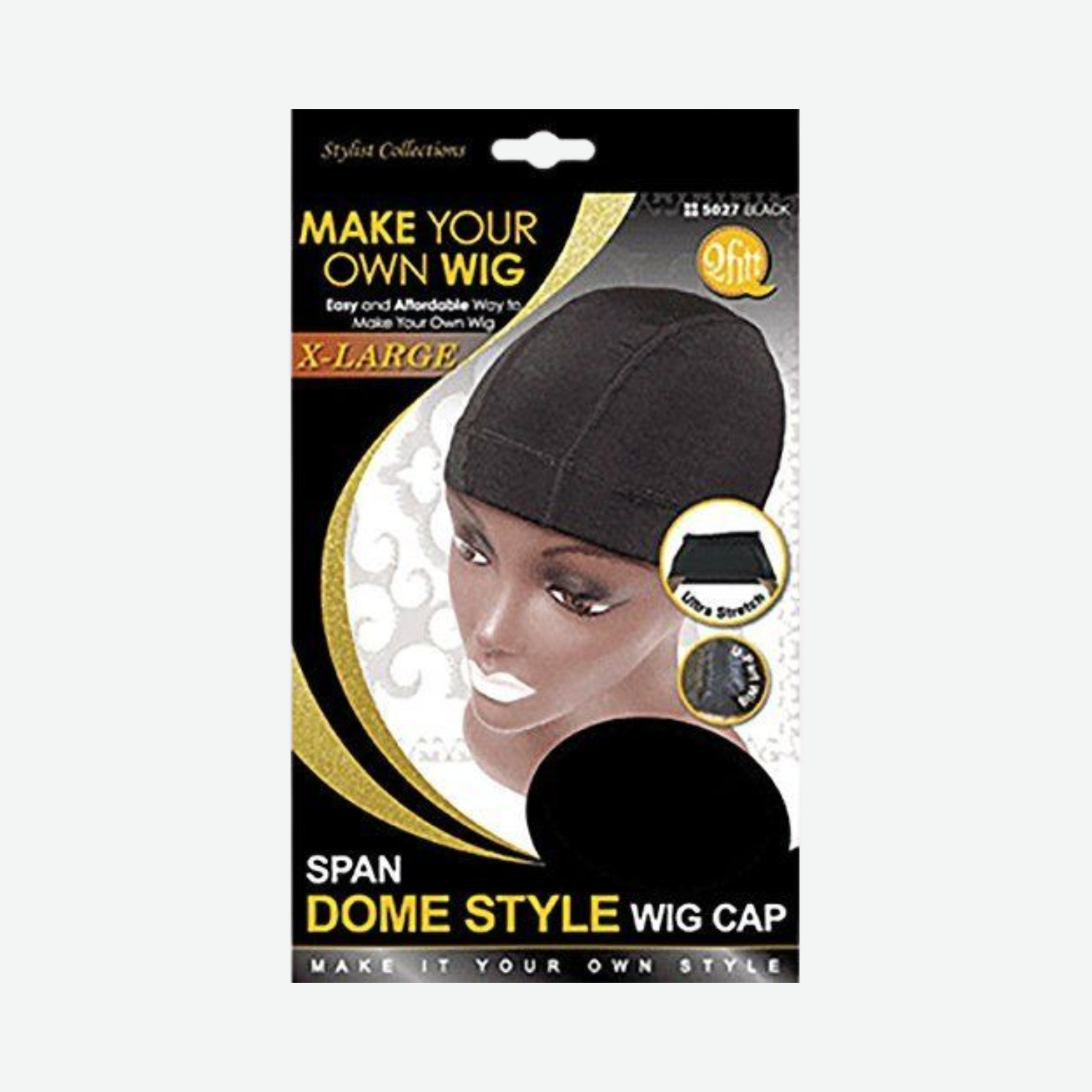 M & M Span Dome Wig Cap (Black)